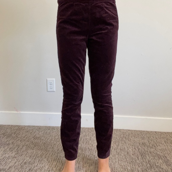 PURPLE VELVET PANTS WITH SIDE ZIP - Picture 4 of 10